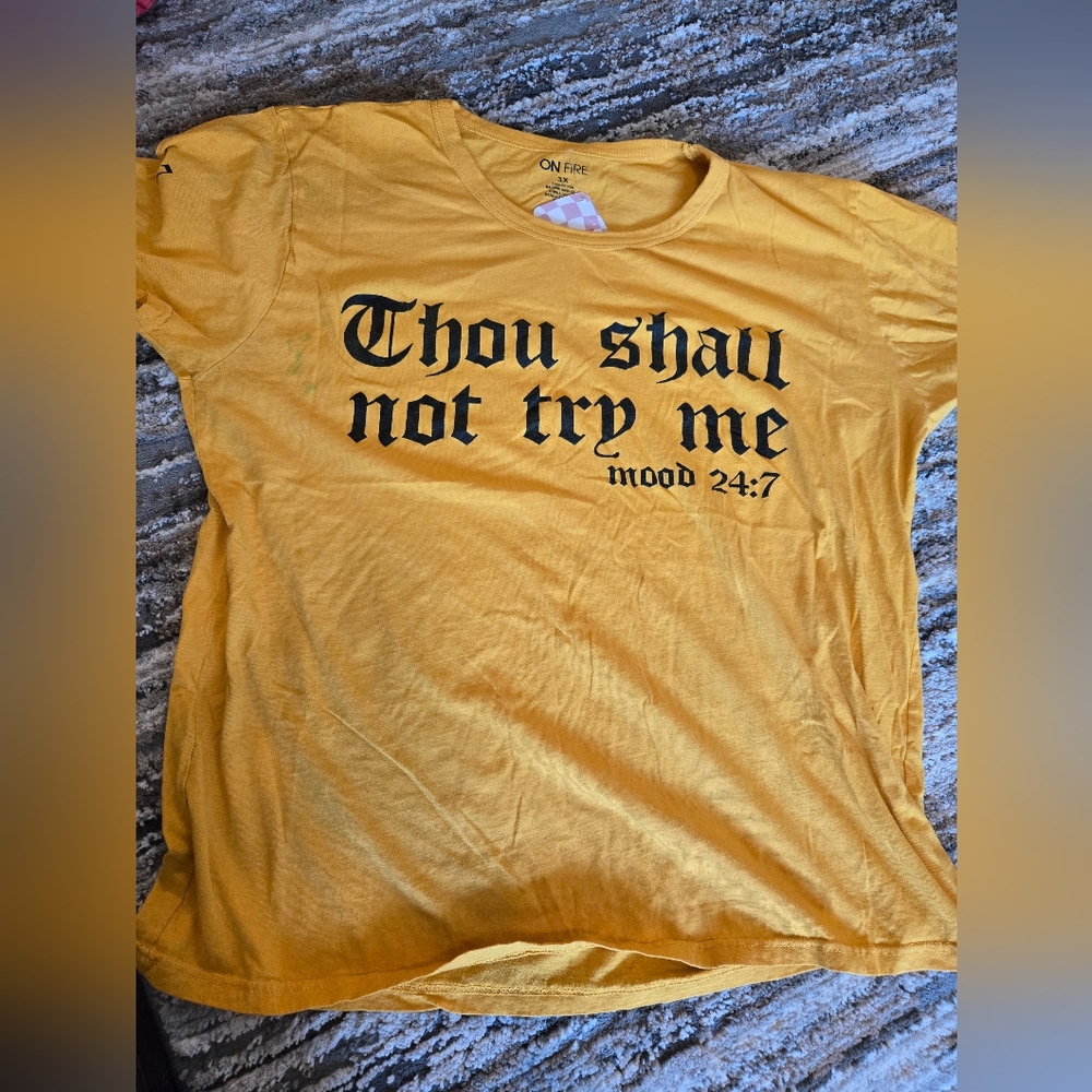 On Fire Yellow Graphic Tee